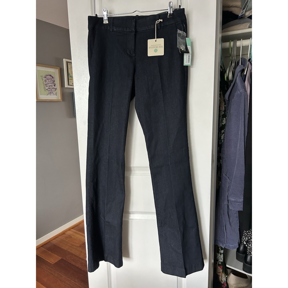 NWT Kut From The Kloth Hadleigh Wide Leg Trouser Flare Jeans Size 6 Dark Wash